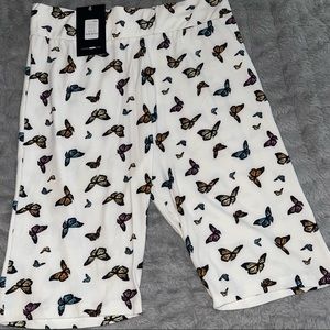 Fashion Nova Butterfly Print Biker Shorts